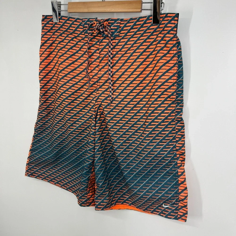 Nike Board‎ Swim Shorts Mens Size L Orange Blue NESS7414 10